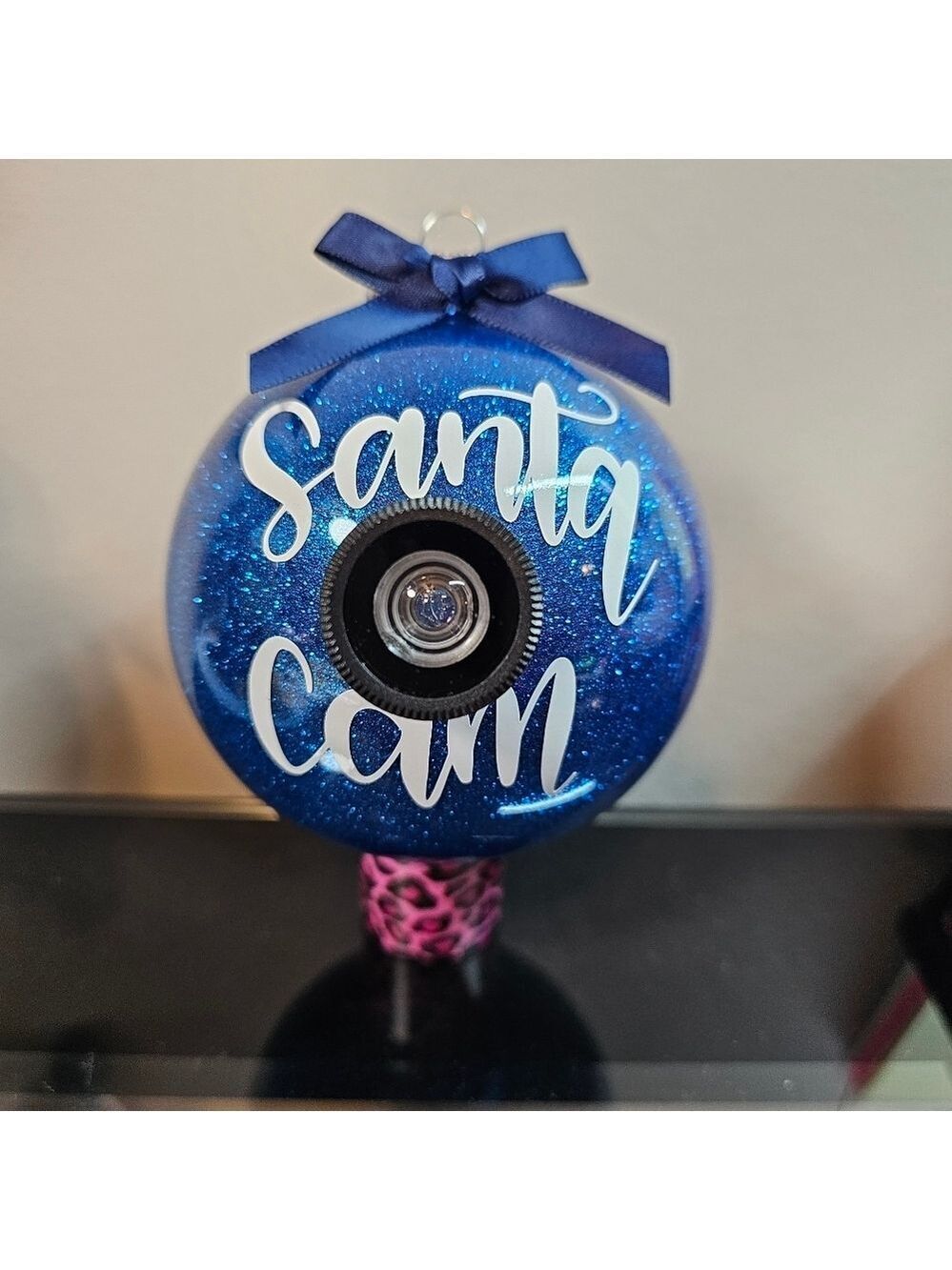 Santa's Always Watching  Santa Cam Hand Crafted ornament